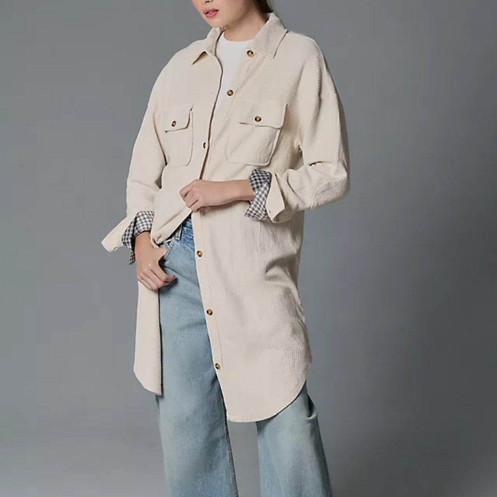 Anthropologie Pilcro, corduroy duster jacket.